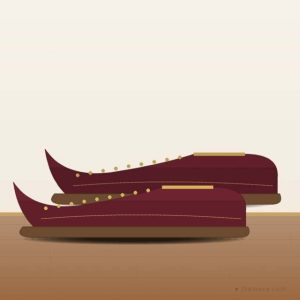 Embroidered Nagra — Maroon